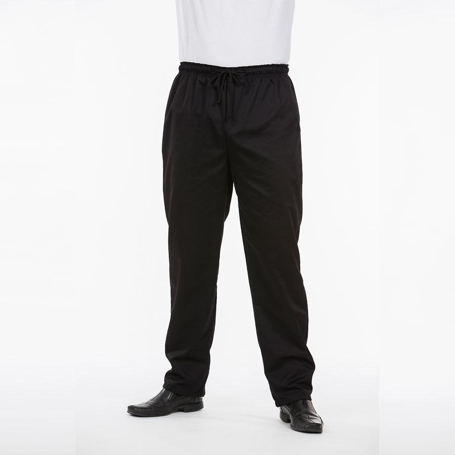 Unisex Black Polycotton Chef Trousers