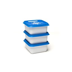 Harfield Alaska Polycarbonate White/Blue Container 3pk 13x13x6cm