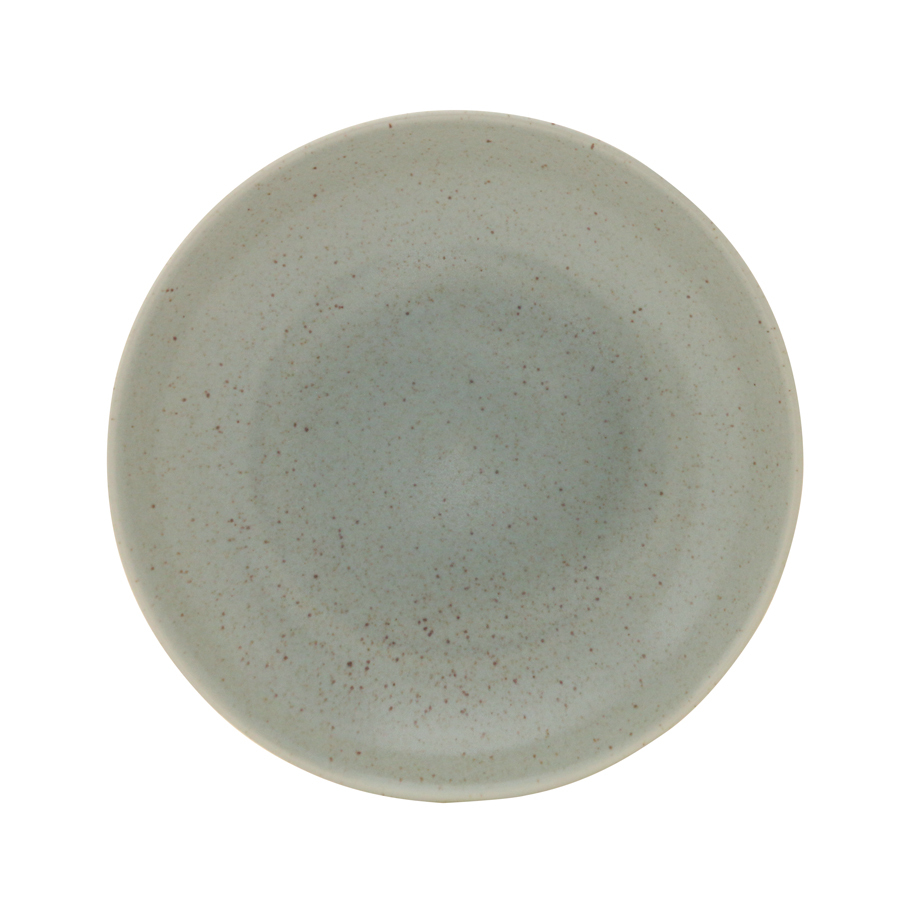 Artisan Serene Vitrified Stoneware Green Round Coupe Plate 21cm