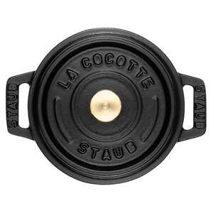 Black Cast Iron Round Cocotte 10cm 0.2L