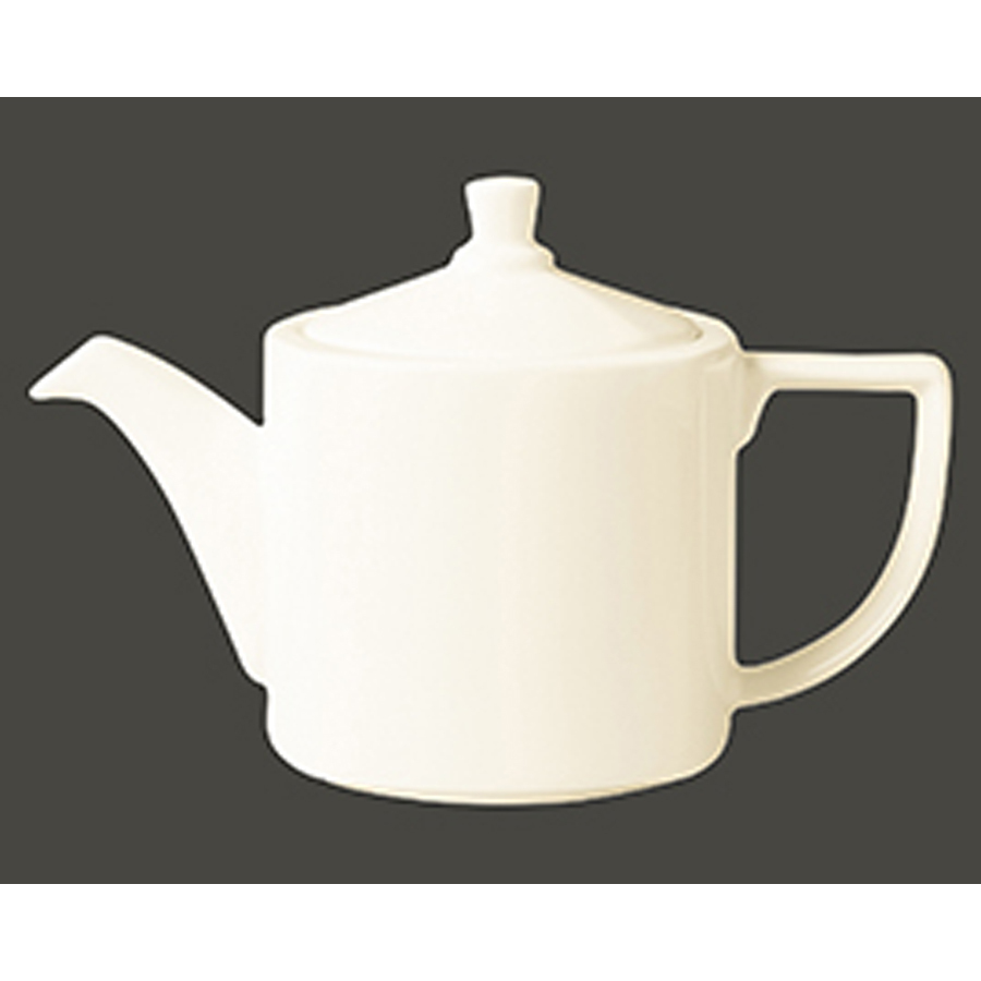 Rak Ska Vitrified Porcelain White Teapot With Lid 40cl