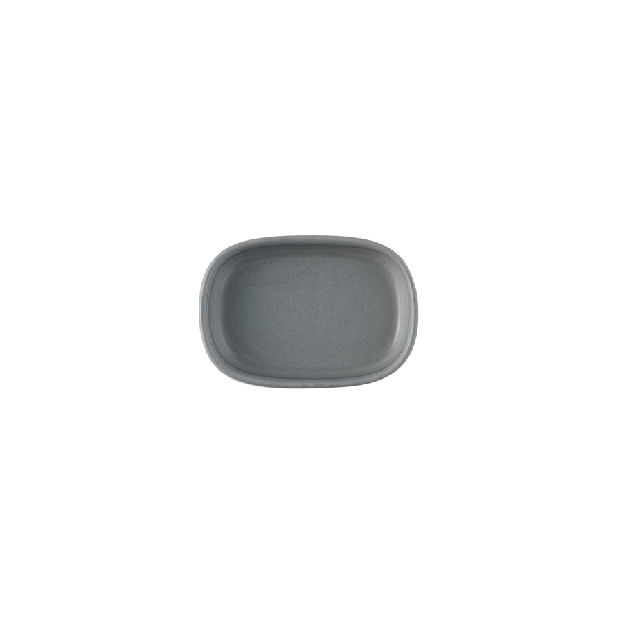 Churchil Emerge Vitrified Porcelain Seattle Grey Rectangular Shallow Tray 17.3x11.9x3.3cm