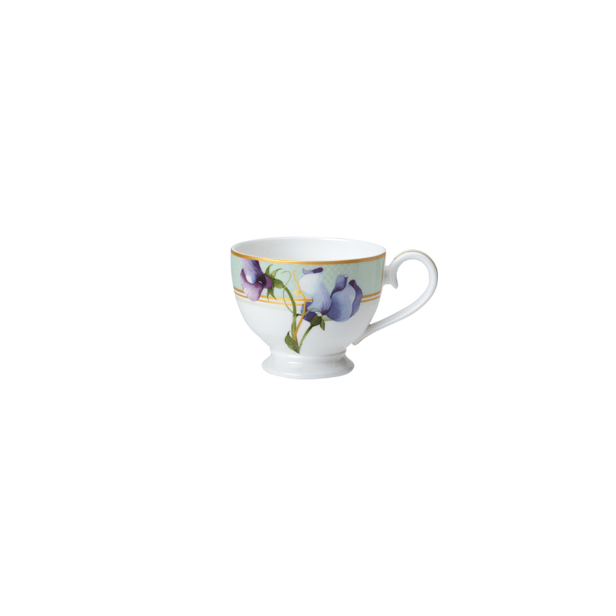 William Edwards Trellis Bone China White Classic Footed Teacup 22cl