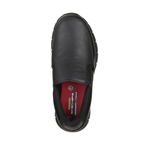 Skechers Nampa Annod Black Slip Resistant Ladies Slip On Shoe