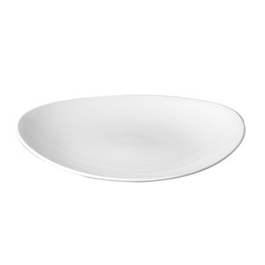 Churchill Orbit Vitrified Porcelain White Oval Coupe Plate 27x22.9cm