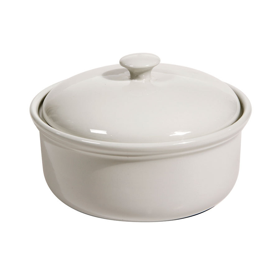 Steelite Simplicity Cookware Vitrified Porcelain White Round Lid For Casserole B9319WH