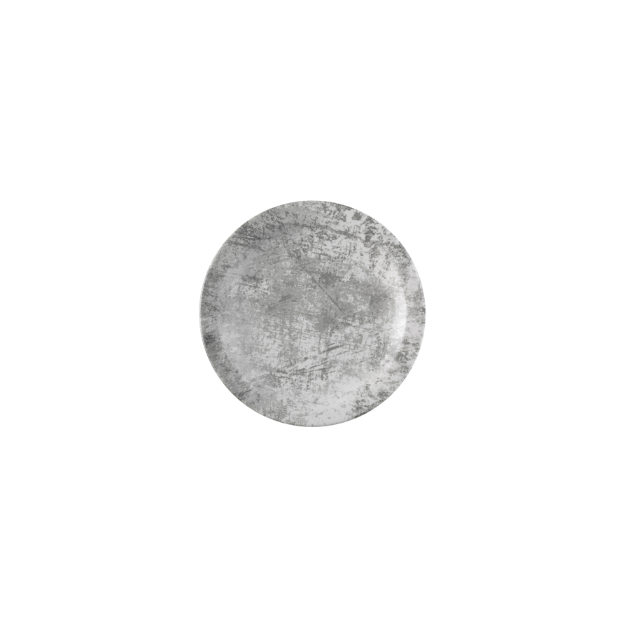 Dudson Urban Vitrified Porcelain Steel Grey Round Narrow Rim Plate 25.4cm