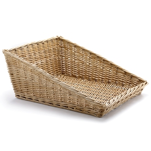 Hand Woven Willow Basket Angled
