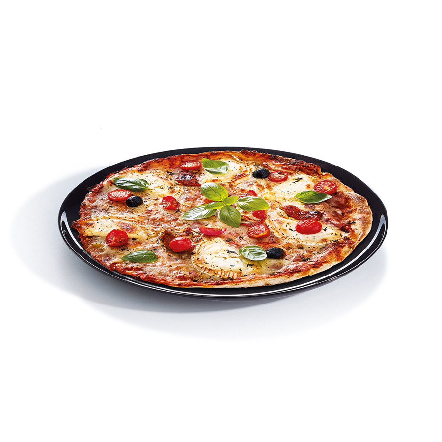 Arcoroc Evolutions Opal Black Round Pizza Plate 32cm