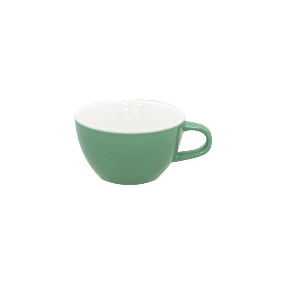 Superwhite Café Porcelain Sage Green Bowl Shaped Cup 23cl 8oz
