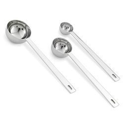Vollrath Round Measuring Spoons Set Of 3 Heavy-duty Stainless Steel