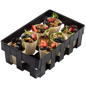 TableCraft Forge Collection Rectangular Black Galvinised Steel 1/3 Gastronorm Basket 26x16.8.5cm