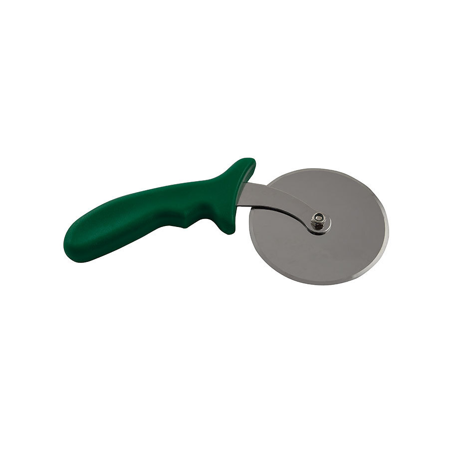 Pizza Cutter Green Handle Stainless Steel Blade 4in