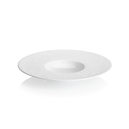 Guy Degrenne L Couture Porcelain White Round Wide Rim Shallow Bowl 28cm