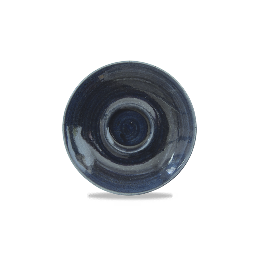 Churchill Monochrome Vitrified Porcelain Round Mist Blue Espresso Saucer 11.8cm