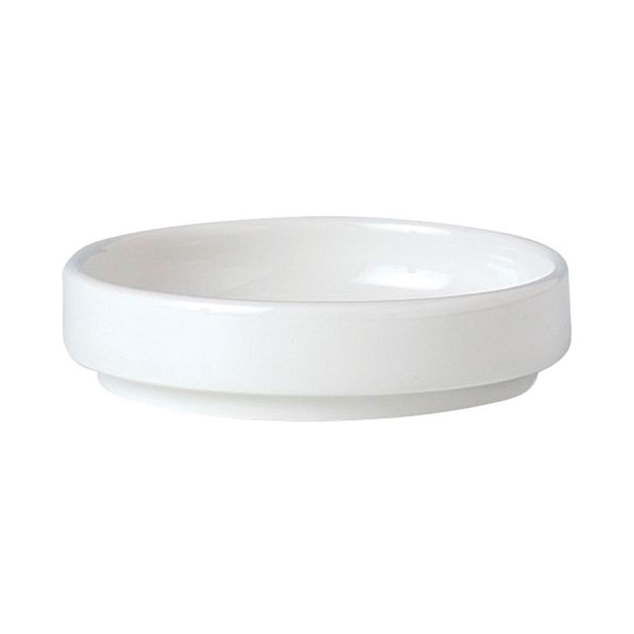 Steelite Simplicity Vitrified Porcelain White Round Trays Stackable 10.25cm