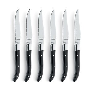 Amefa Royal 13/0 stainless Steel Black Handled Steak Knife Gift Set
