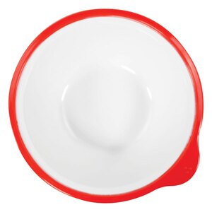 Omni White Bowl with Red Rim 180x170x50mm 400ml
