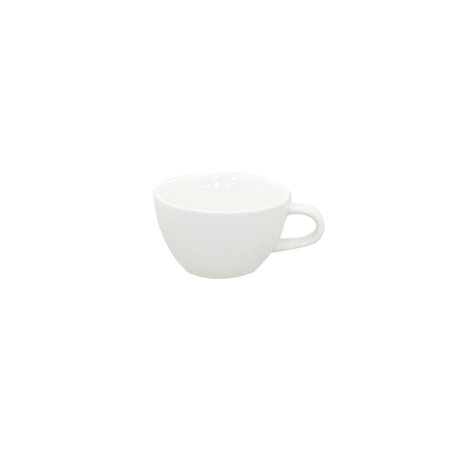 Superwhite Café Porcelain White Bowl Shaped Cup 23cl 8oz