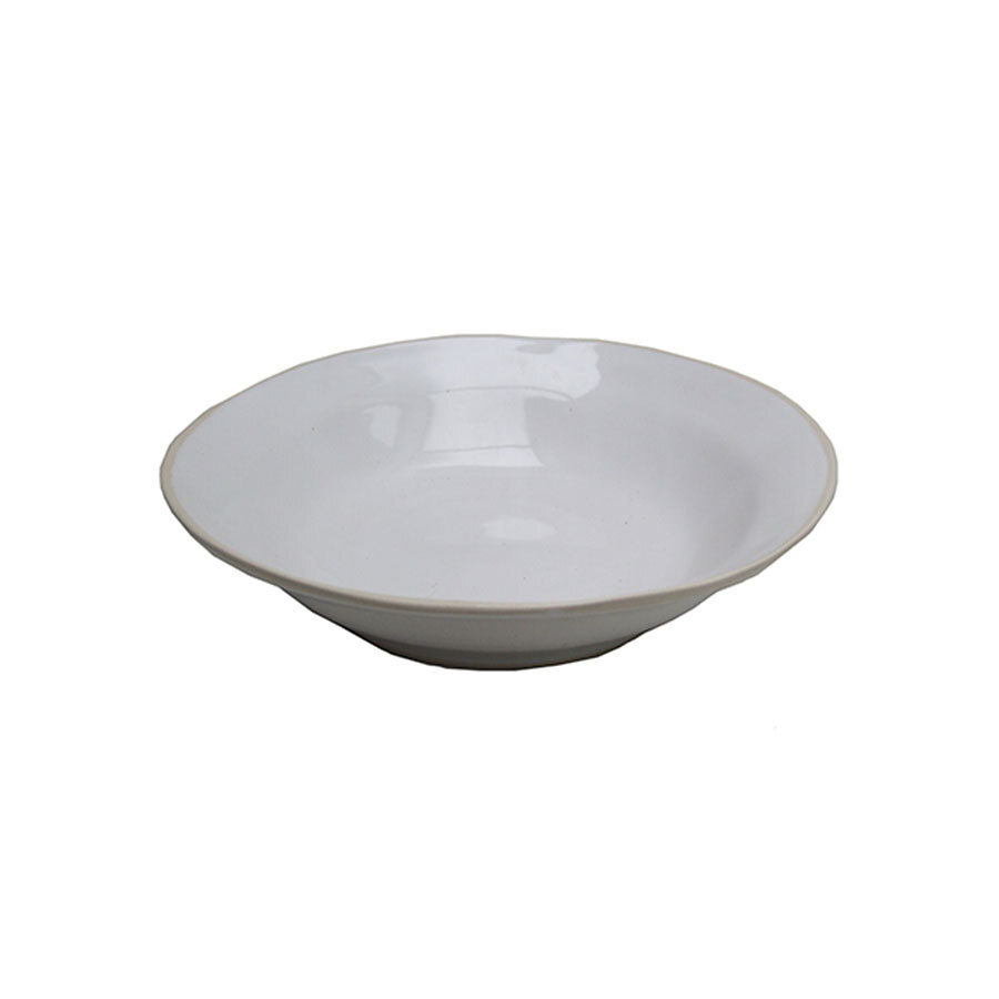 Grayshott Soho Vitrified Stoneware White Organic Round Medium Pasta Bowl 25.5cm
