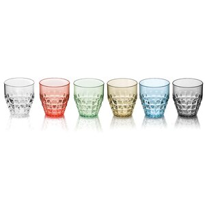 Tiffany Set Of 6 Low Tumblers 350ml Assorted Colours