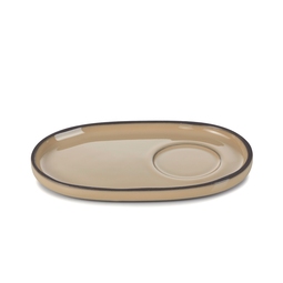 Revol Caractere Ceramic Nutmeg Oval Saucer 13.5x8.3cm