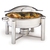 D.W. Haber Tempo 18/10 Stainless Steel Round Hinged Lid Induction Chafer 7.5 Litre
