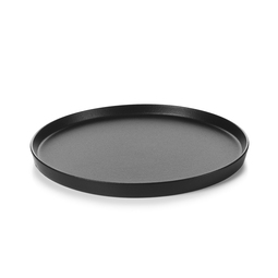 Revol Adelie Porcelain Adelie Black Round Flat Plate 24cm