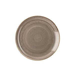 Churchill Stonecast Vitrified Porcelain Peppercorn Grey Round Coupe Plate 26cm