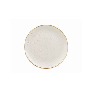 Churchill Stonecast Vitrified Porcelain Barley White Round Coupe Plate 16.5cm