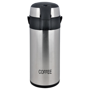 Chefmaster Stainless Steel Airpot - Pump Type - 3 Litre - Inscribed COFFEE