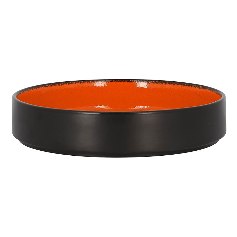 Rak Fire Vitrified Porcelain Orange Round Deep Plate 20cm 68cl