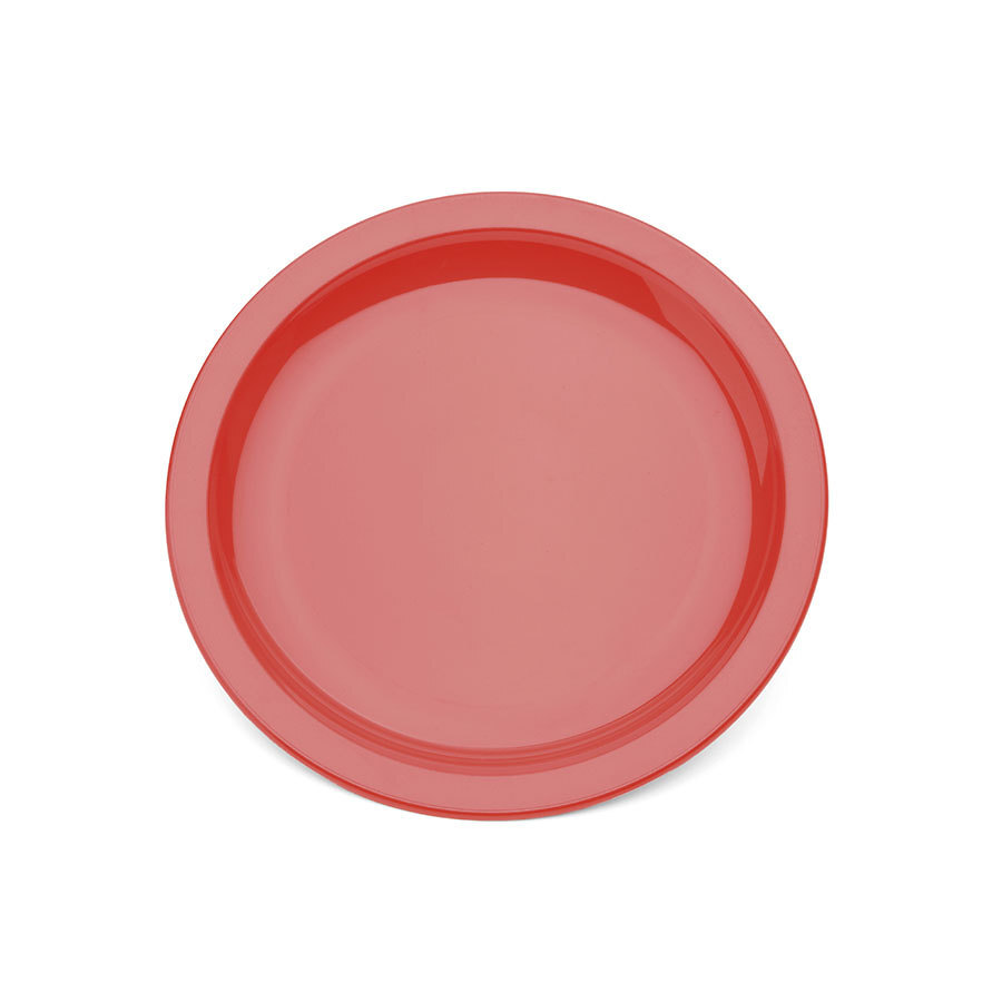 Harfield Antibacterial Polycarbonate Red Round Narrow Rim Plate 17cm