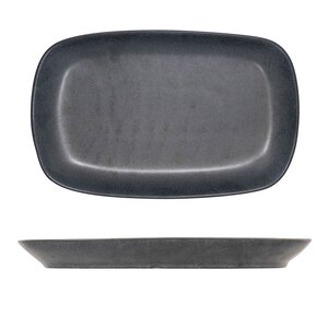 Artisan Andromeda Vitrified Stoneware Black Rectangular Platter 31cm