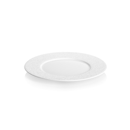 Guy Degrenne L Couture Porcelain White Round Wide Rim Dinner Plate 24cm