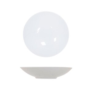Astera Circuit Vitrified Porcelain White Round Coupe Bowl 25 cm