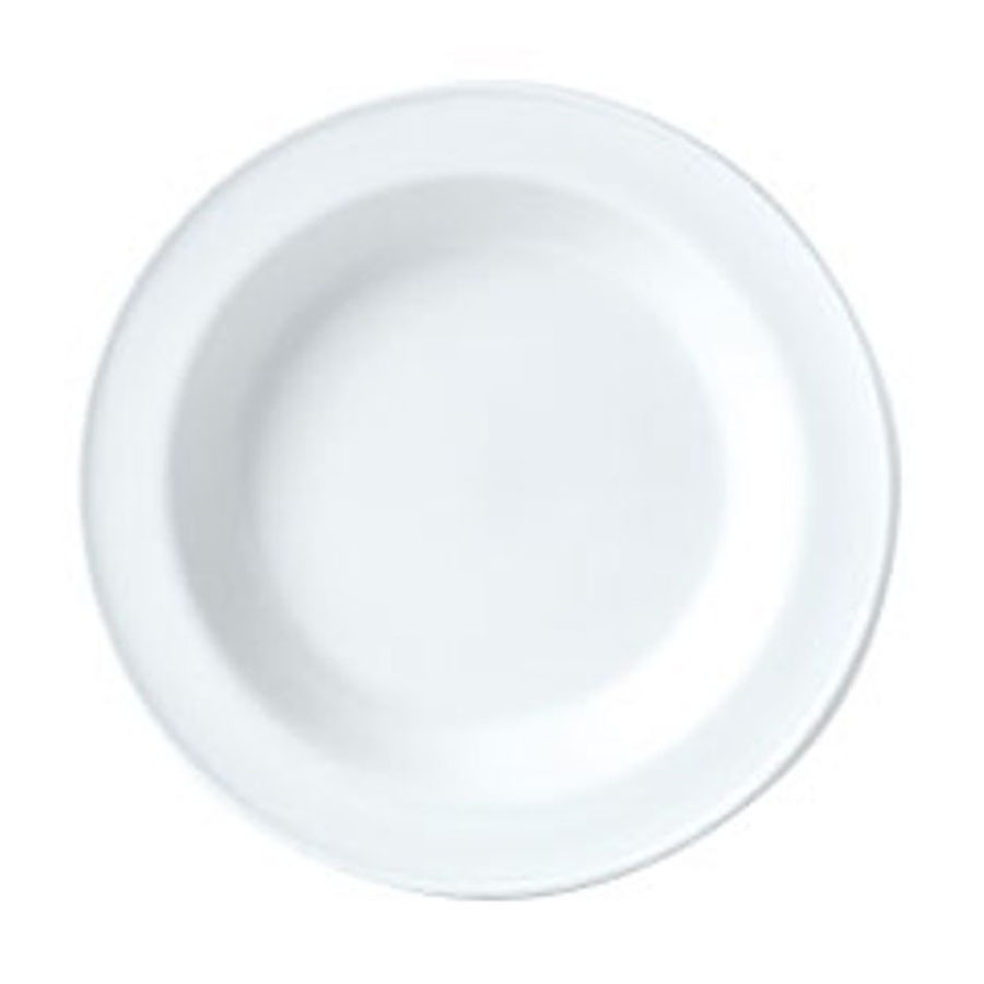 Steelite Simplicity Vitrified Porcelain White Round Soup Plate 21.5cm