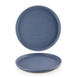 Churchill Emerge Vitrified Porcelain Oslo Blue Round Walled Plate 26cm