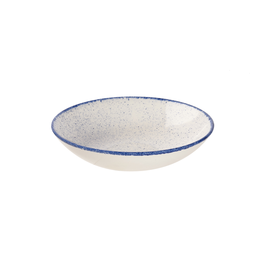 Churchill Stonecast Hints Vitrified Porcelain Indigo Blue Round Coupe Bowl 18.2x3cm 15oz