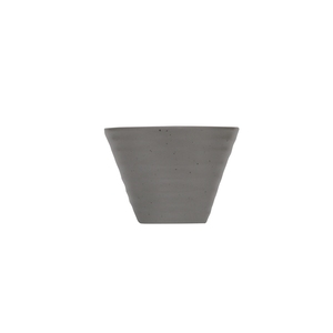 Artisan Pebble Vitrified Fine China Grey Round Stacking Conical Side Bowl 11cm