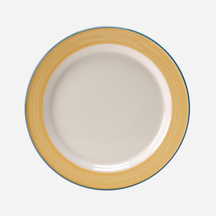 Steelite Rio Vitrified Porcelain Round Yellow Plate 23cm