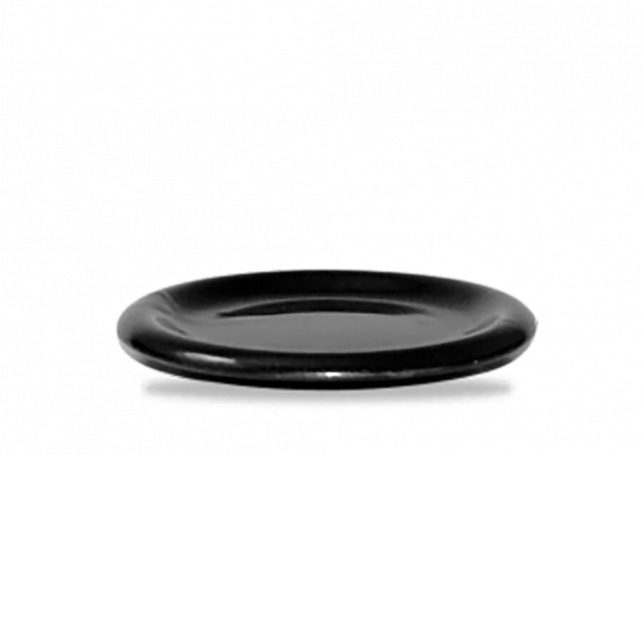 Churchill Bit On The Side Vitrified Porcelain Round Onyx Black Ceramic Bowl Lid / Side Plate