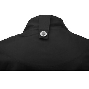 Chefworks Sustainable Cannes Press Stud Short Sleeve Black Chef Jacket