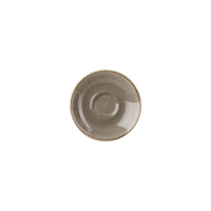 Churchill Stonecast Vitrified Porcelain Peppercorn Grey Round Espresso Saucer 11.8cm