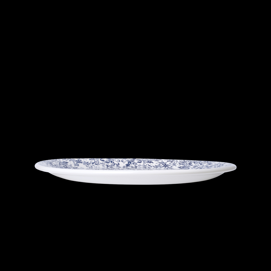 Steelite Ink Vitrified Porcelain Legacy Blue Round Coupe Plate 25.25cm