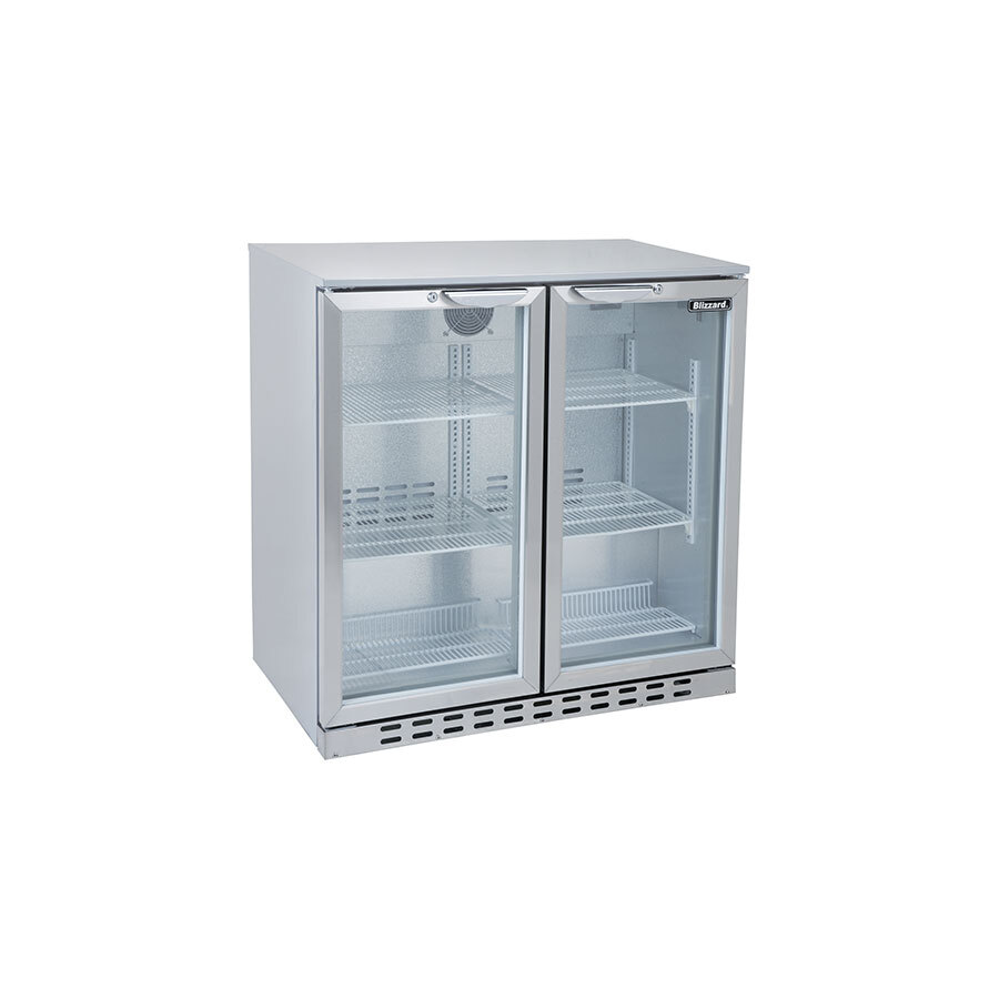 Blizzard BAR2SS Bottle Cooler - 2 Hinged Doors - Stainess Steel