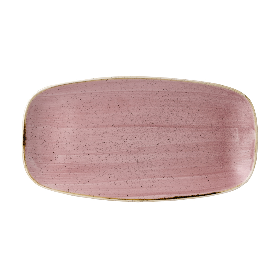 Churchill Stonecast Vitrified Porcelain Petal Pink Chefs Oblong Platter 35.5x18.9cm