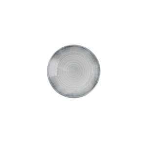 Dudson Harvest Flux Vitrified Porcelain Grey Organic Round Coupe Plate 16.4cm