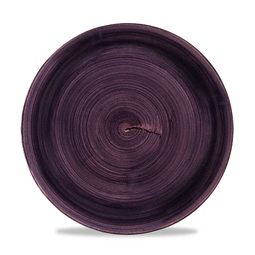 Churchill Stonecast Vitrified Porcelain Patina Deep Purple Round Coupe Plate 26cm