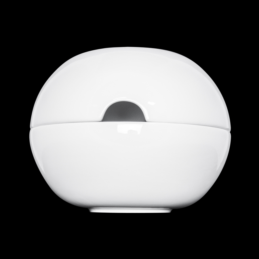 Astera Style Vitrified Porcelain White Presentation/Moules Bowl (Base & Lid) 24cm